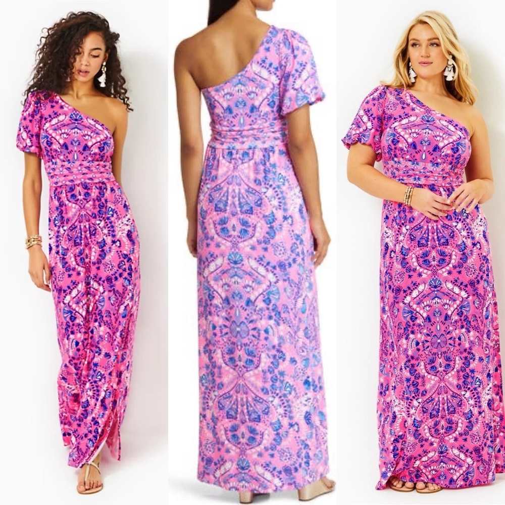 NWT Lilly Pulitzer Solana One Shoulder Dress